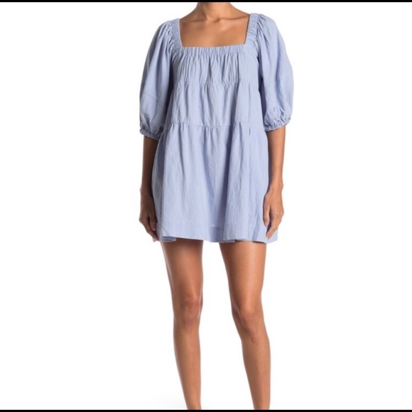 Mustard Seed Tops - Mustard Seed Babydoll Mini Dress Puff Sleeve Small